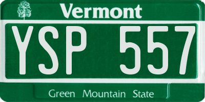 VT license plate YSP557