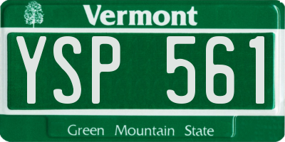 VT license plate YSP561