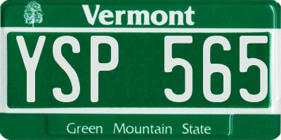 VT license plate YSP565