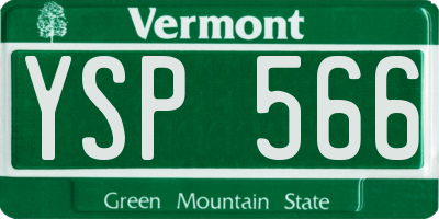 VT license plate YSP566