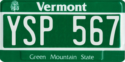 VT license plate YSP567