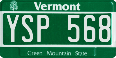 VT license plate YSP568
