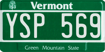 VT license plate YSP569