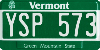 VT license plate YSP573