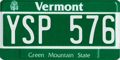 VT license plate YSP576