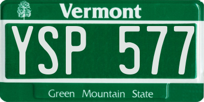 VT license plate YSP577