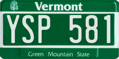 VT license plate YSP581