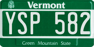 VT license plate YSP582