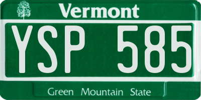 VT license plate YSP585