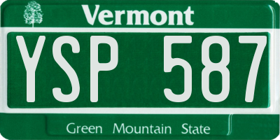 VT license plate YSP587