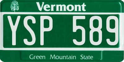 VT license plate YSP589