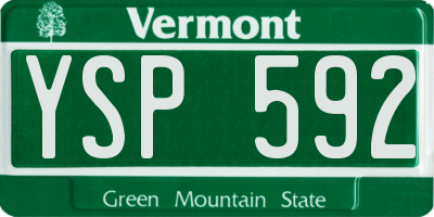 VT license plate YSP592