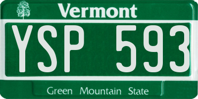VT license plate YSP593