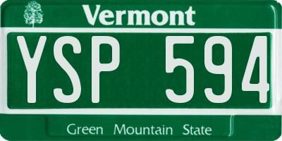 VT license plate YSP594