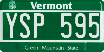 VT license plate YSP595