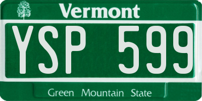 VT license plate YSP599