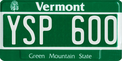 VT license plate YSP600