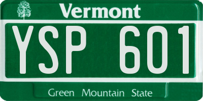 VT license plate YSP601
