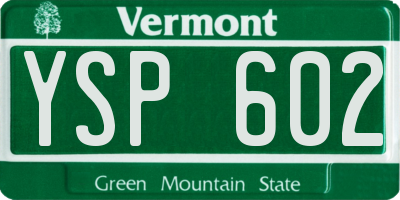 VT license plate YSP602