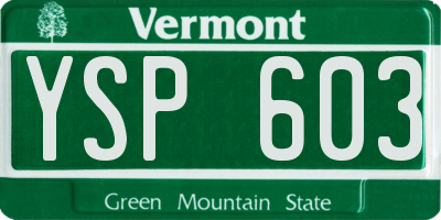 VT license plate YSP603