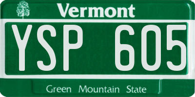 VT license plate YSP605
