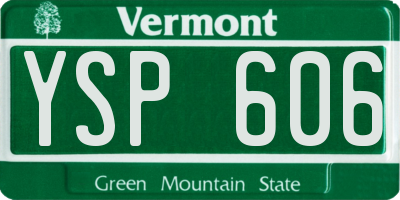 VT license plate YSP606