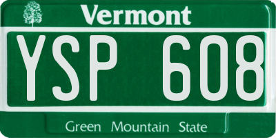 VT license plate YSP608