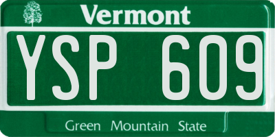 VT license plate YSP609