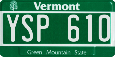 VT license plate YSP610
