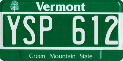 VT license plate YSP612