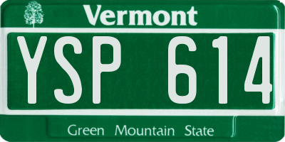 VT license plate YSP614