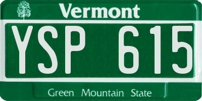 VT license plate YSP615