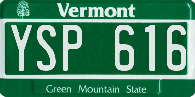 VT license plate YSP616