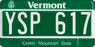 VT license plate YSP617