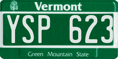 VT license plate YSP623