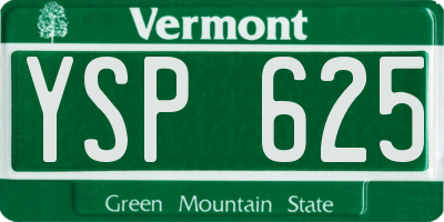 VT license plate YSP625