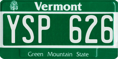 VT license plate YSP626