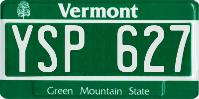 VT license plate YSP627