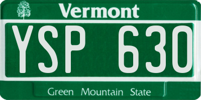 VT license plate YSP630
