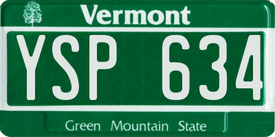 VT license plate YSP634