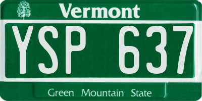 VT license plate YSP637
