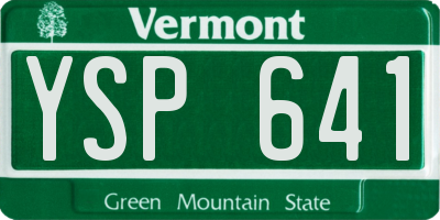 VT license plate YSP641