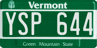 VT license plate YSP644