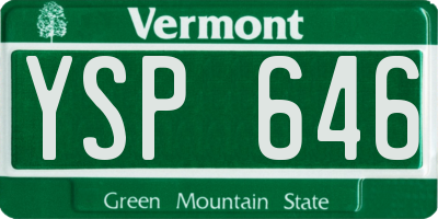 VT license plate YSP646