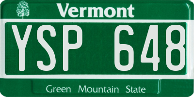 VT license plate YSP648