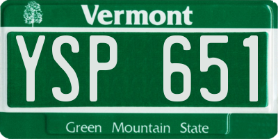 VT license plate YSP651