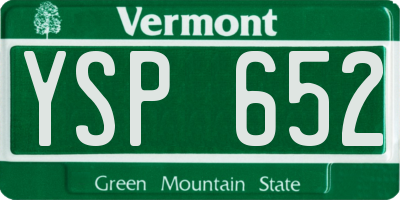 VT license plate YSP652