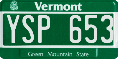 VT license plate YSP653