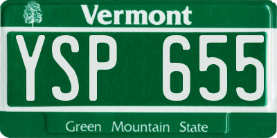 VT license plate YSP655