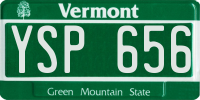 VT license plate YSP656